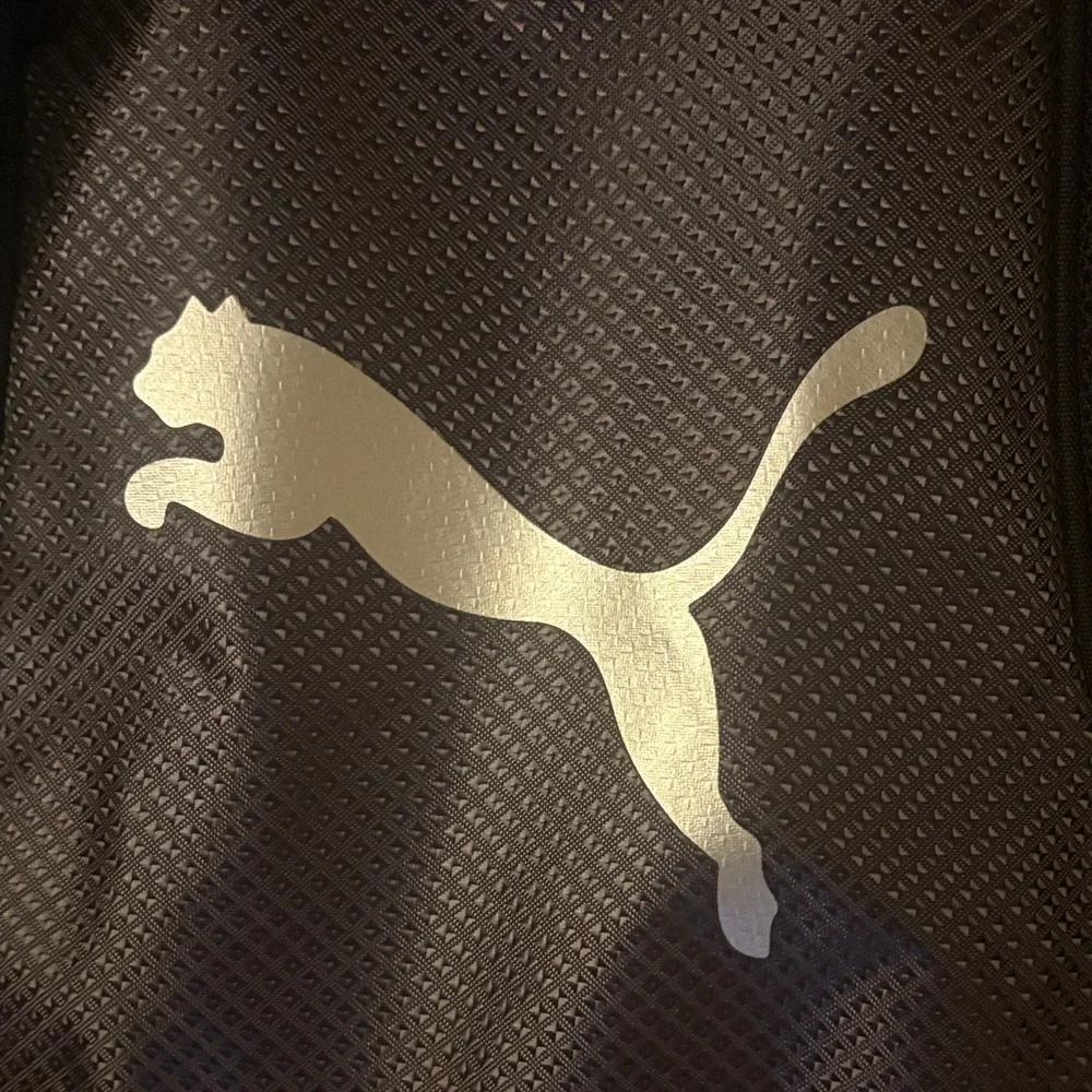 Puma Black and Gray Drawstring Backpack